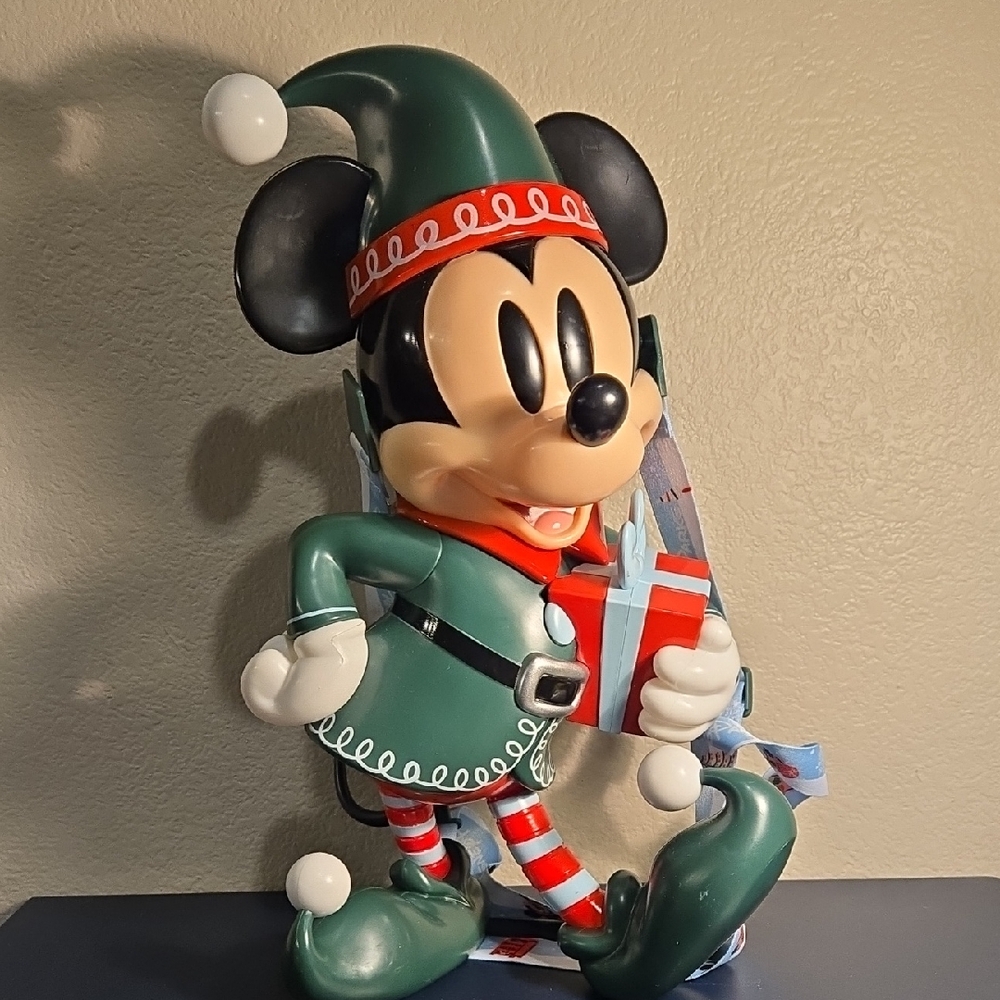 2024 Disney Parks Mickey Elf Popcorn Bucket Very Merry Christmas Party